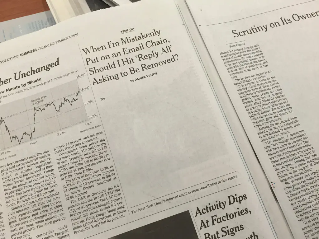 A Fascinating Story Covered by The New York Times