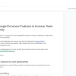 Google Docs - Collaborative and Productive Features