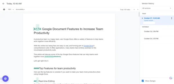 Google Docs - Collaborative and Productive Features