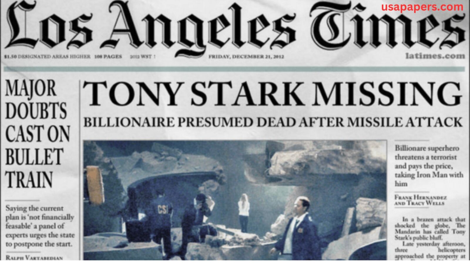 The Los Angeles Times Newspaper